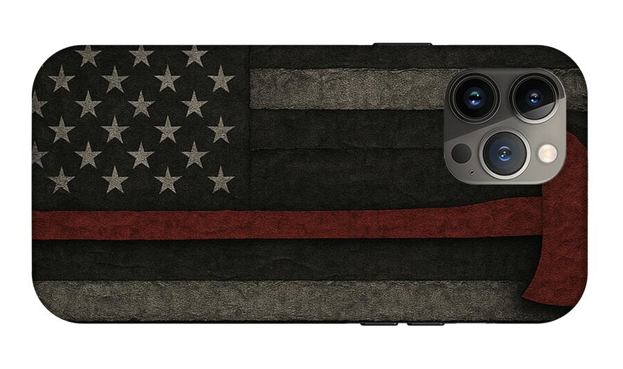 American Flag with Red Axe - Phone Case