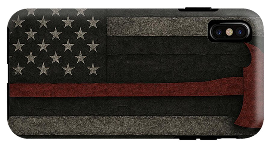 American Flag with Red Axe - Phone Case