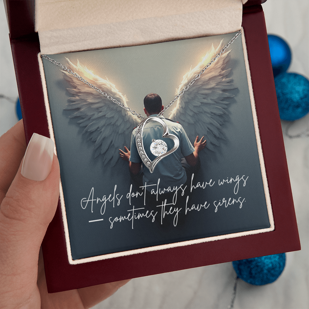 “Angels Don't Always Have Wings” Forever Love Necklace