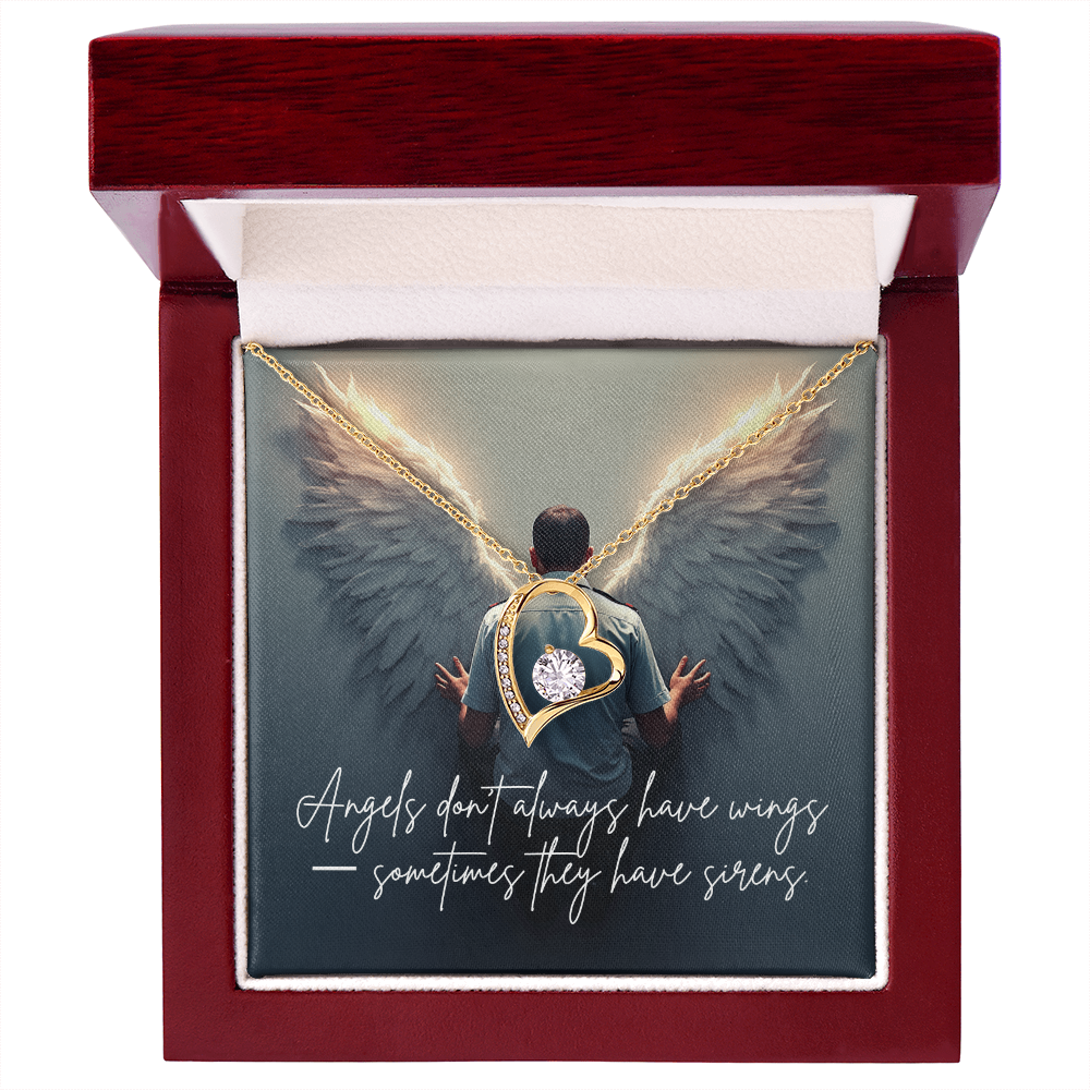 “Angels Don't Always Have Wings” Forever Love Necklace