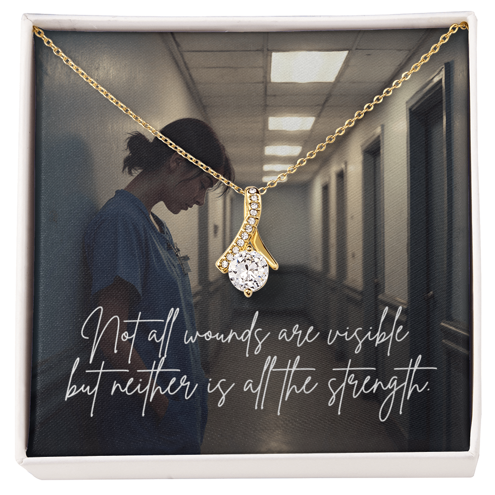 “Not All Wounds Are Visible” Alluring Beauty Necklace