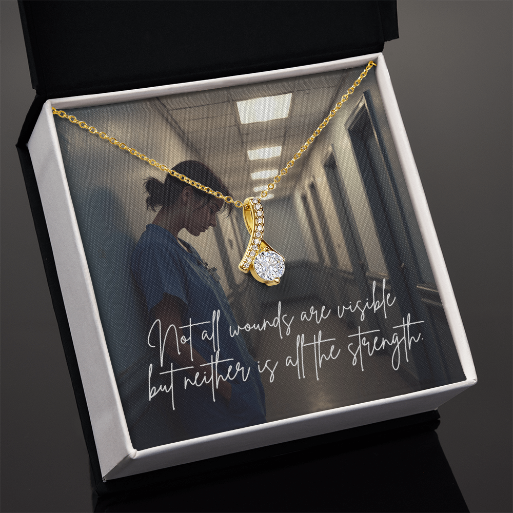 “Not All Wounds Are Visible” Alluring Beauty Necklace