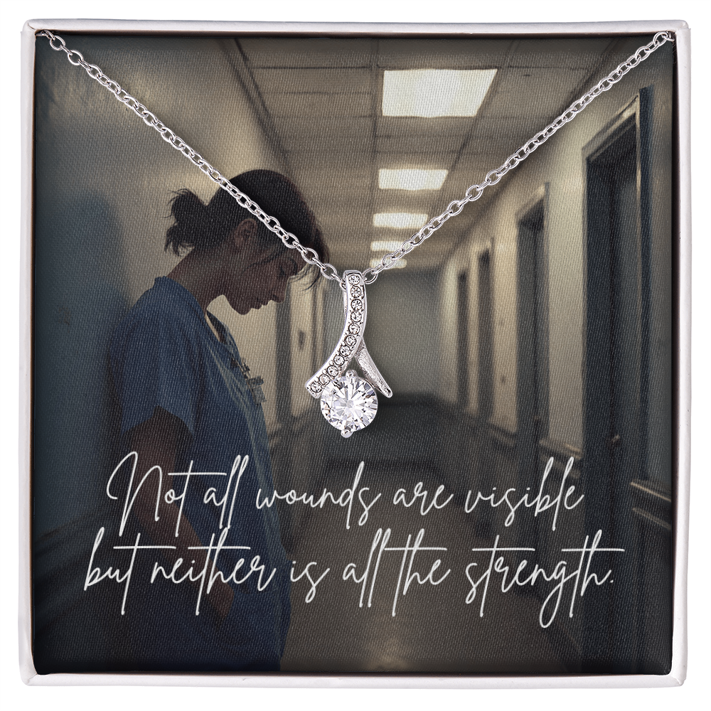 “Not All Wounds Are Visible” Alluring Beauty Necklace