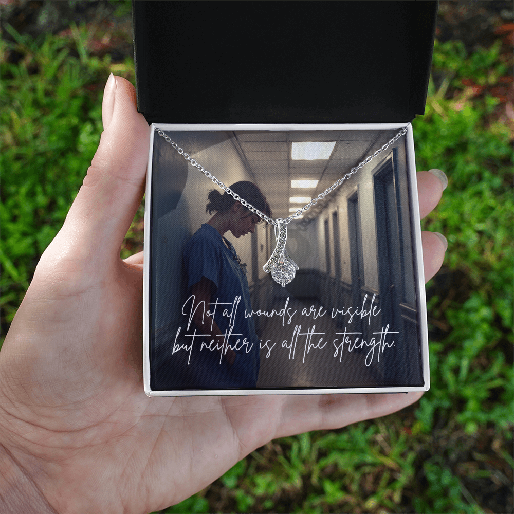 “Not All Wounds Are Visible” Alluring Beauty Necklace