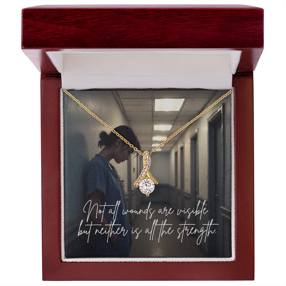 “Not All Wounds Are Visible” Alluring Beauty Necklace