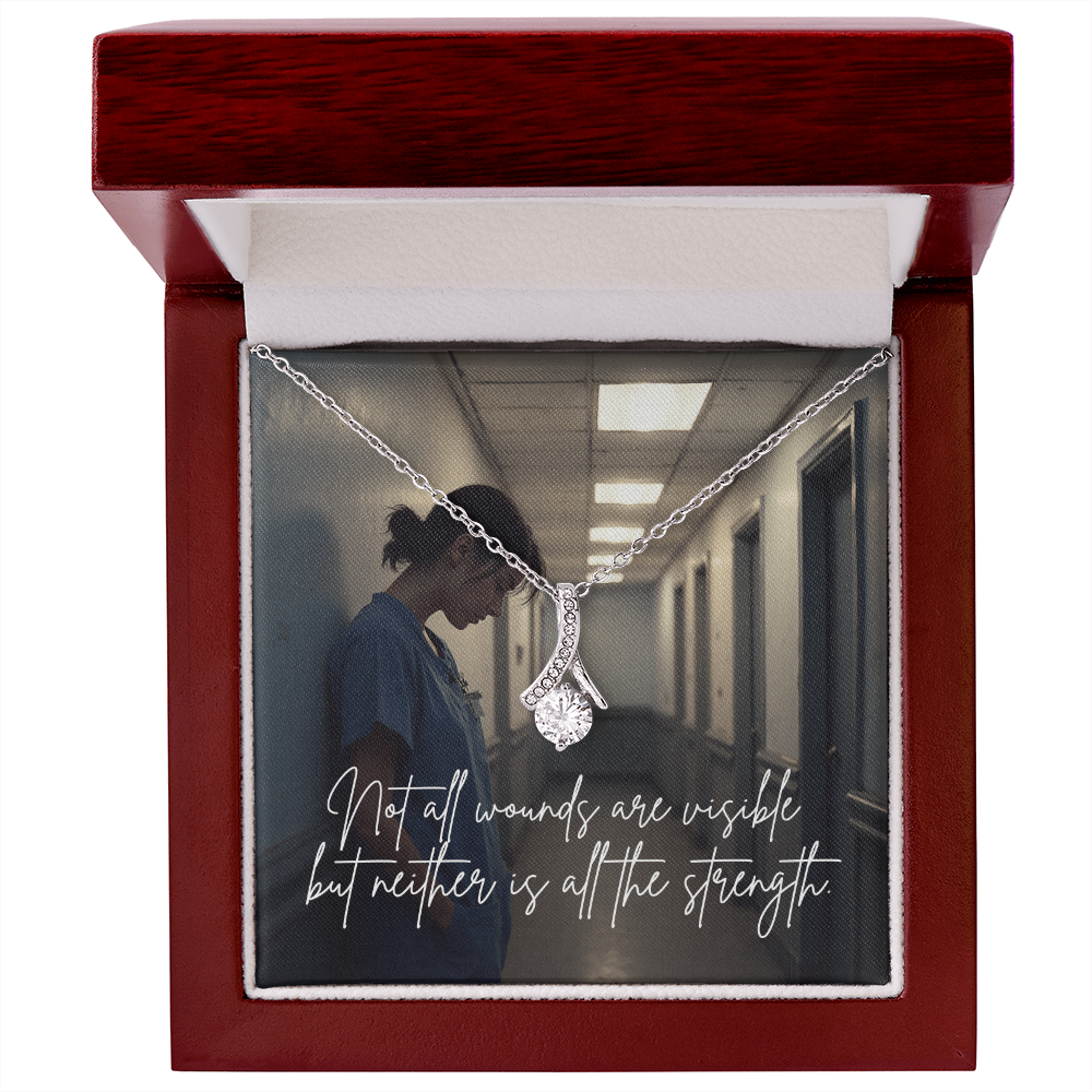 “Not All Wounds Are Visible” Alluring Beauty Necklace