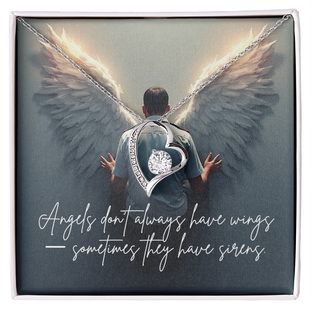 “Angels Don't Always Have Wings” Forever Love Necklace