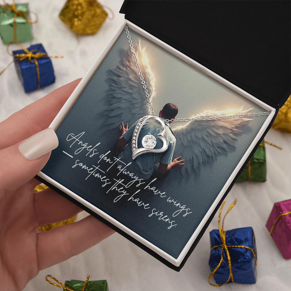 “Angels Don't Always Have Wings” Forever Love Necklace