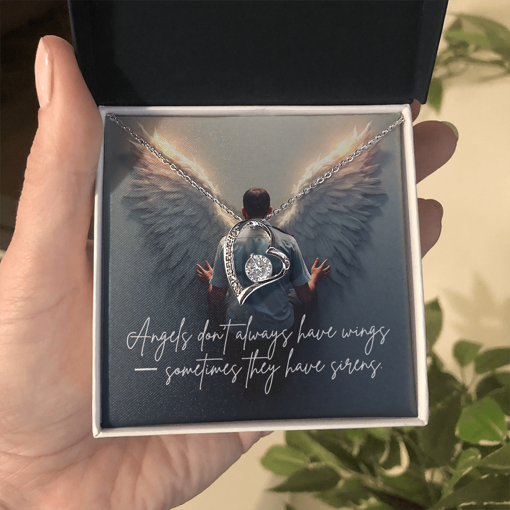 “Angels Don't Always Have Wings” Forever Love Necklace