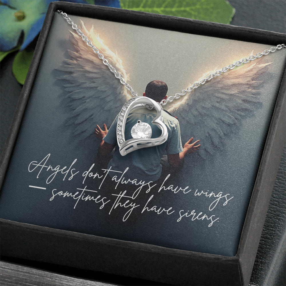 “Angels Don't Always Have Wings” Forever Love Necklace