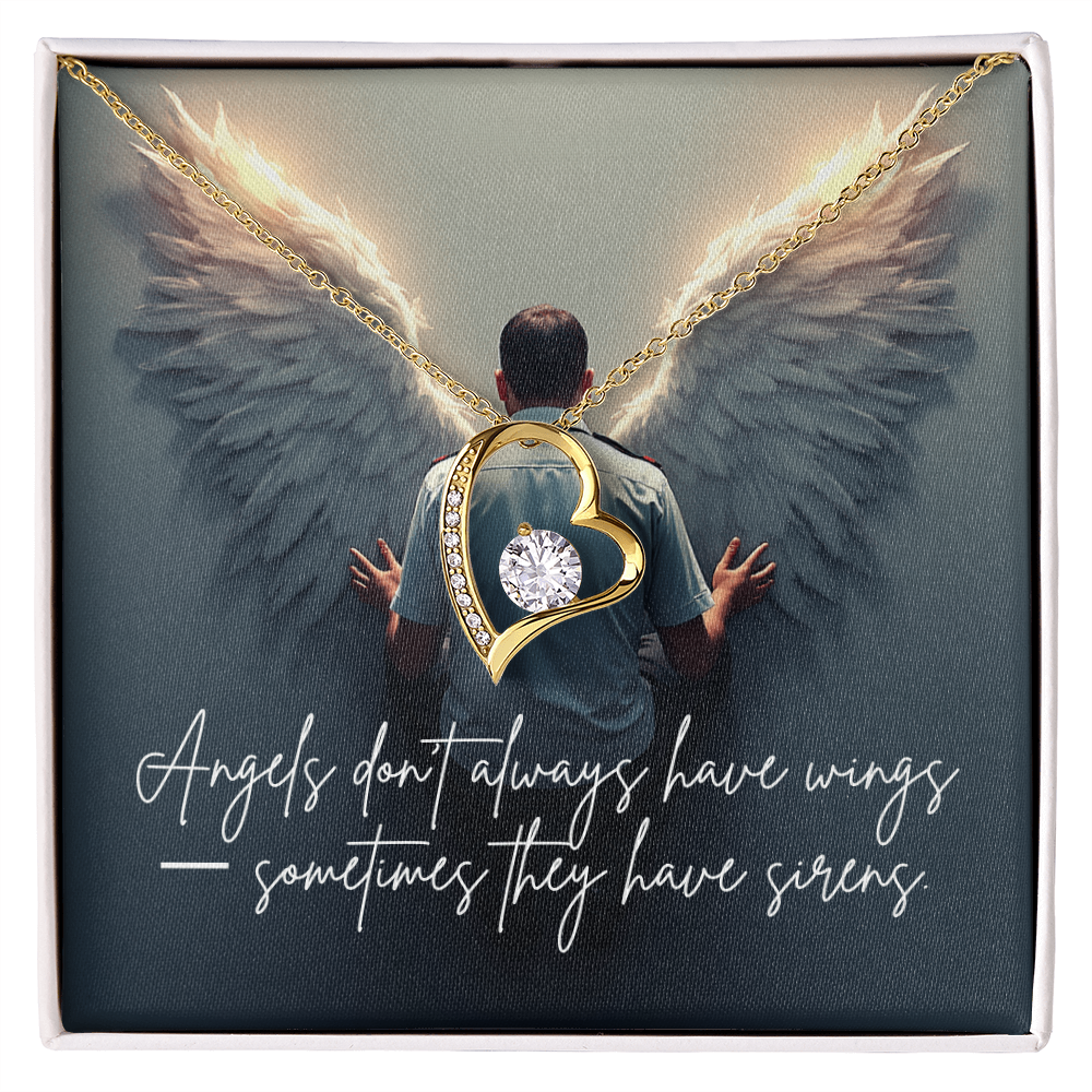 “Angels Don't Always Have Wings” Forever Love Necklace