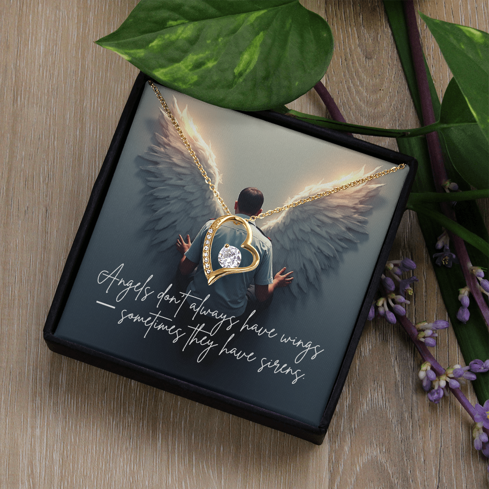 “Angels Don't Always Have Wings” Forever Love Necklace