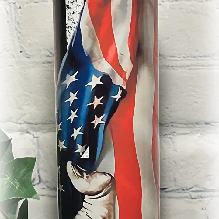 Firefighter American Flag Tumbler – 20oz Insulated Fire Dept Gift | The Salty Medic