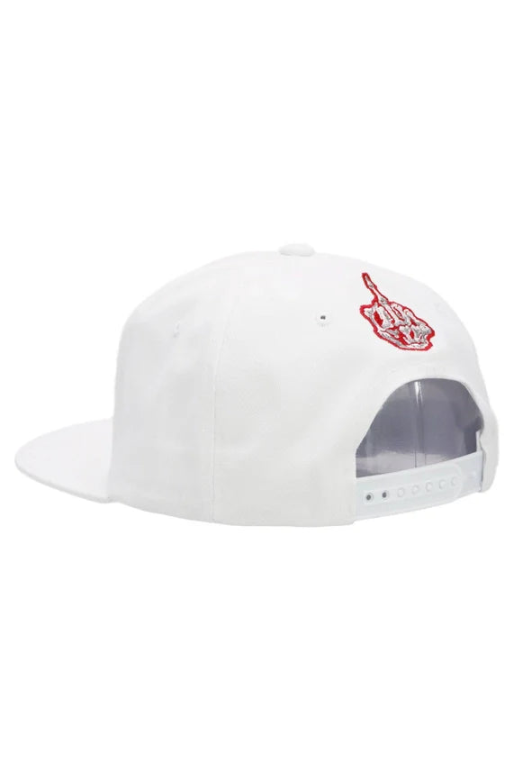 Rebel Skeleton Hand Middle Finger Snapback – Flat Brim Cap