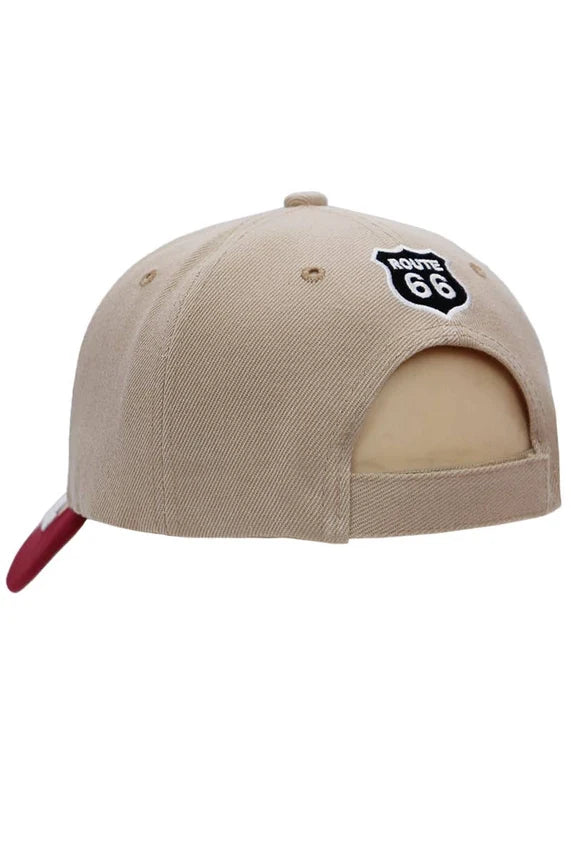 Route 66 “The Mother Road” Arc Logo Baseball Cap – Adjustable