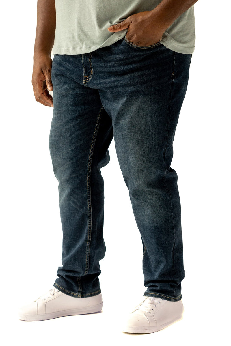 Men’s DEVIL-DOG Lansing Super Dark big and tall athletic fit jeans with stretch denim comfort and roomier thigh design
