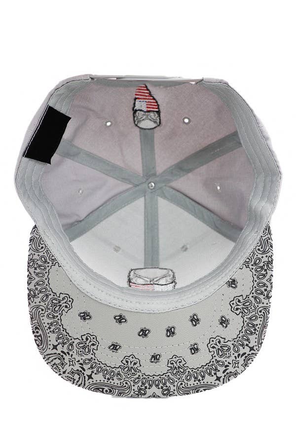 American Flag Skull Snapback Cap – Embroidered Flat Brim