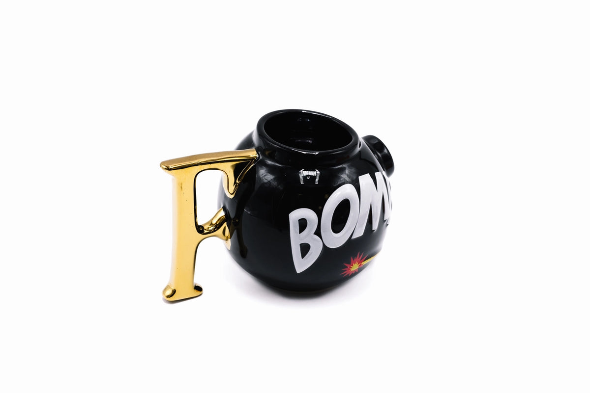 Top view of 16 oz F-Bomb novelty coffee mug showing interior capacity