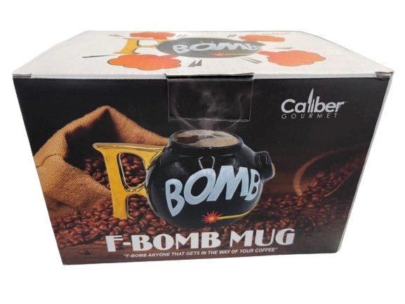 F-Bomb novelty mug displayed as a funny gift for EMS and first responders