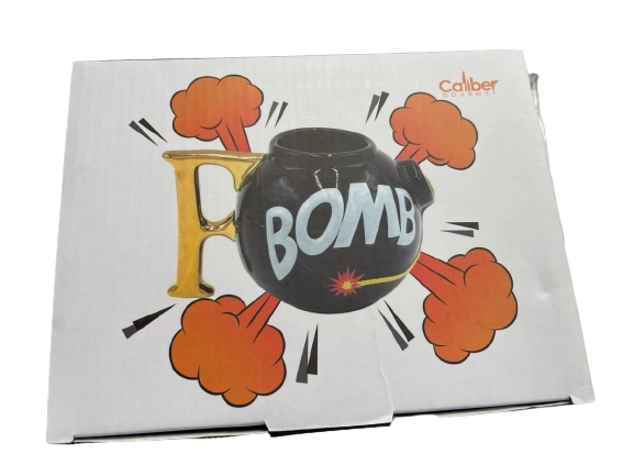 F-Bomb novelty coffee mug used for station coffee and first responder downtime