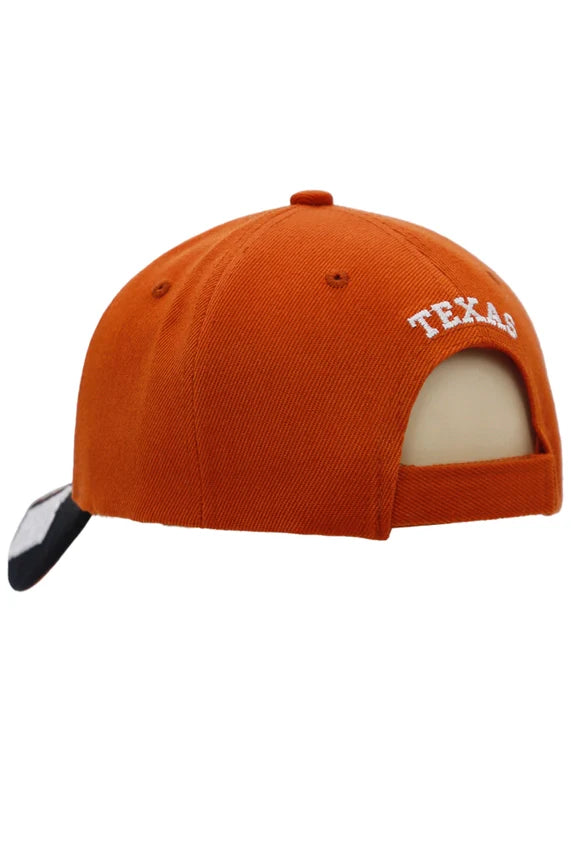 Texas Longhorn Embroidered Baseball Cap – Curved Bill Velcro Back