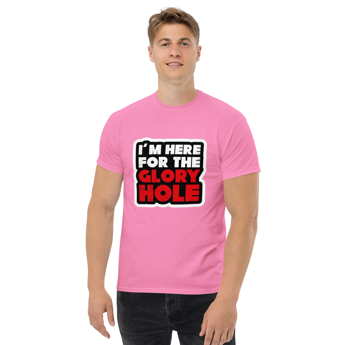 I'm Here for the Glory Hole The Salty Medic Clothing Co Men's classic tee Azalea