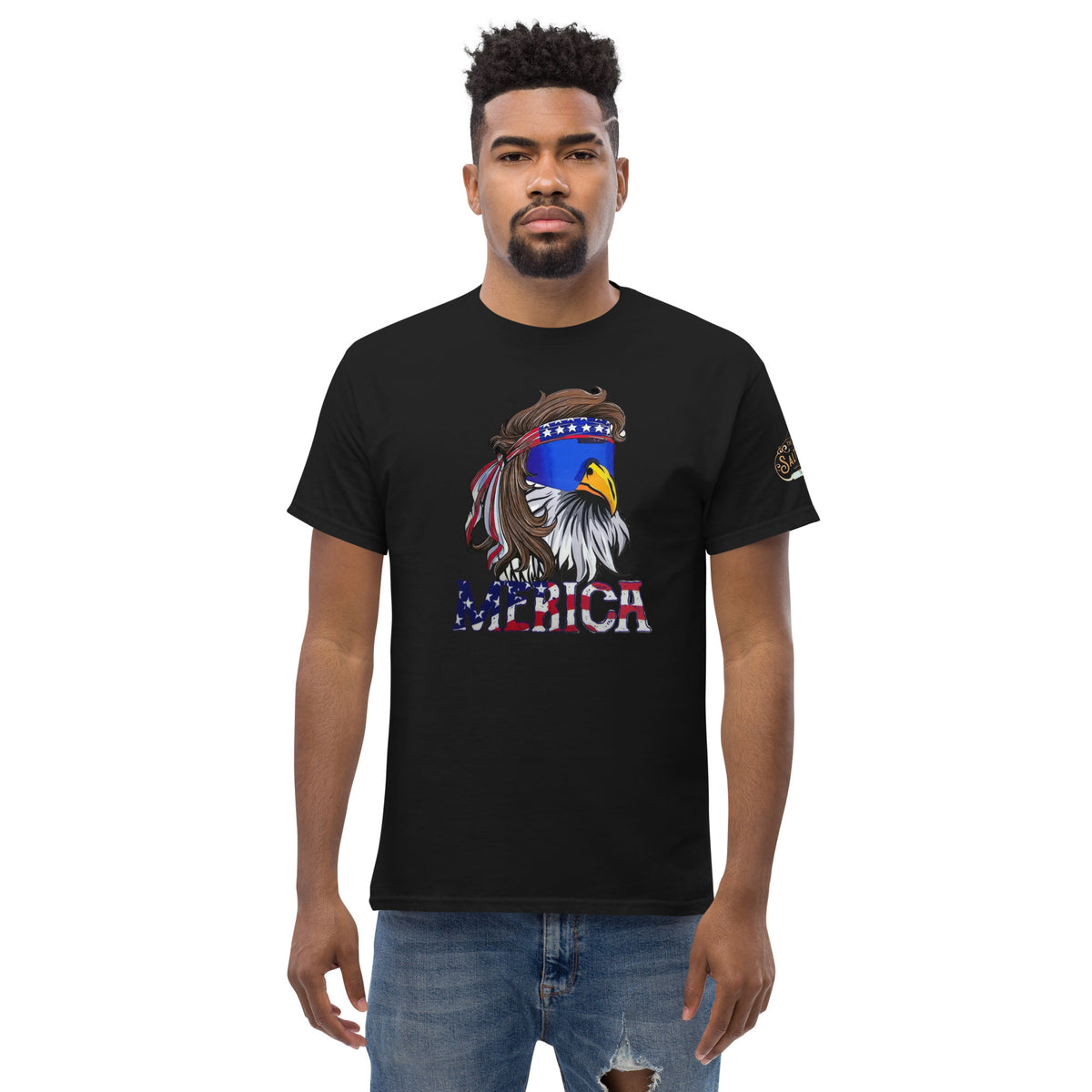 The Salty Medic Clothing Co proudly presents the "Freedom Eagle" T-shirt Black