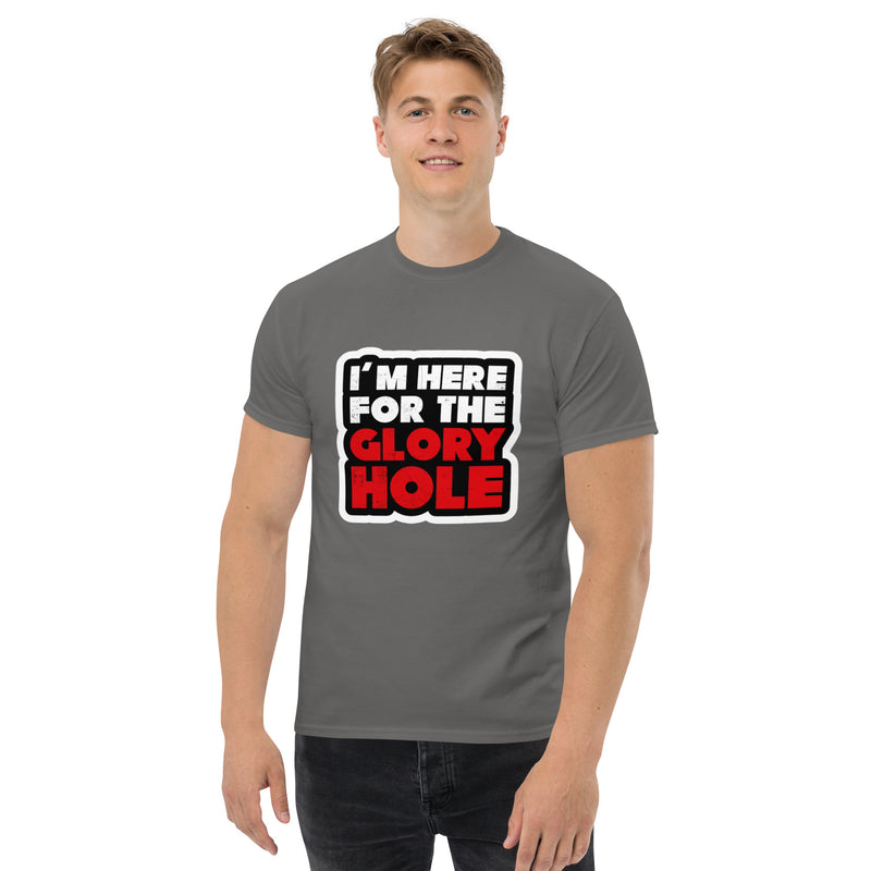 I'm Here for the Glory Hole The Salty Medic Clothing Co Men's classic tee Charcoal