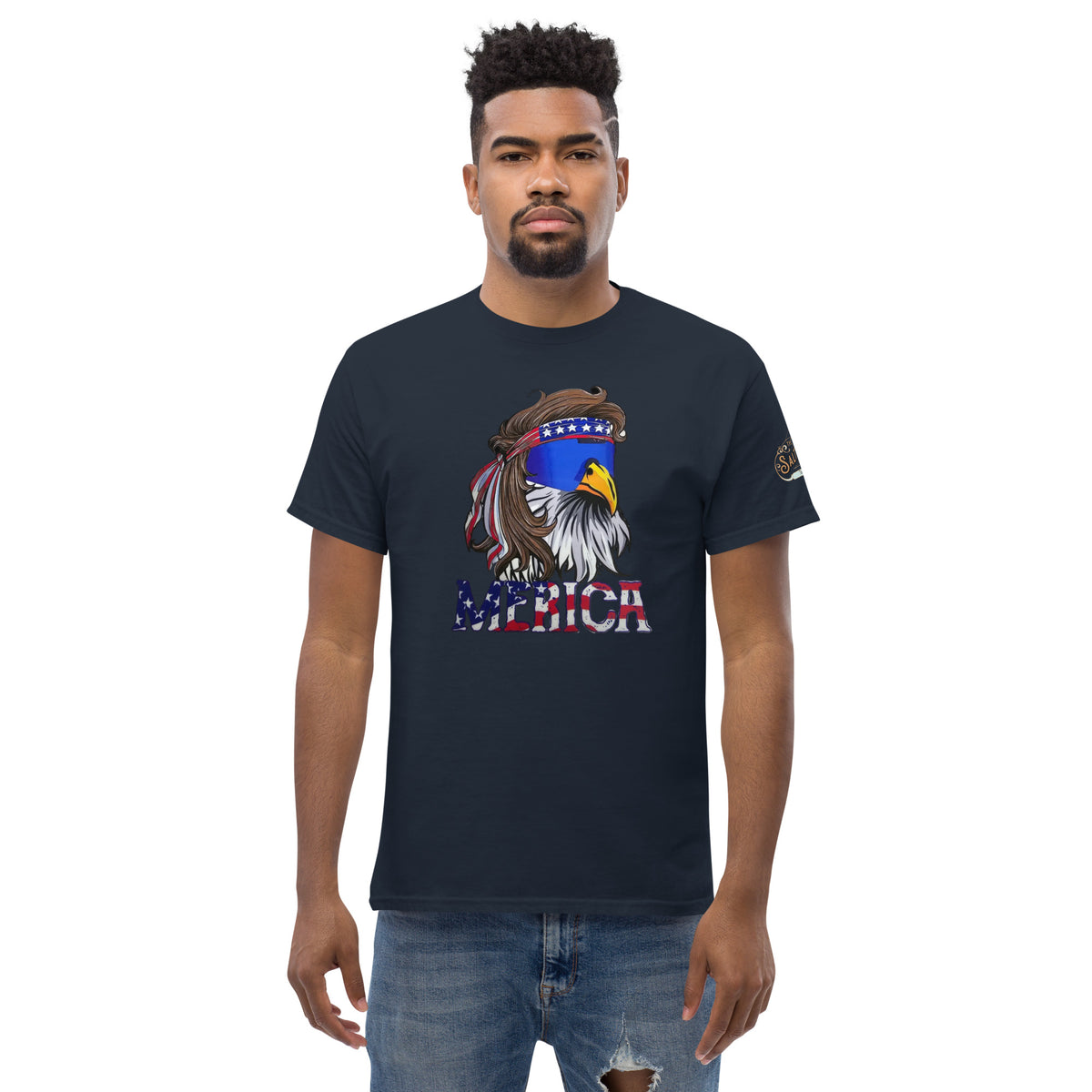 The Salty Medic Clothing Co proudly presents the "Freedom Eagle" T-shirt Navy