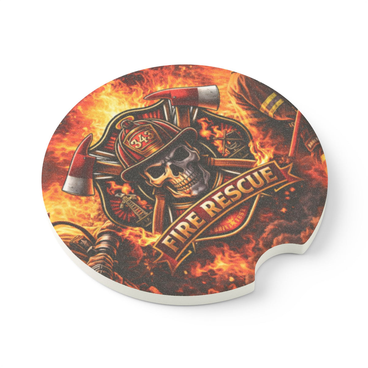 Soapstone car coaster thickness showing durable absorbent stone material