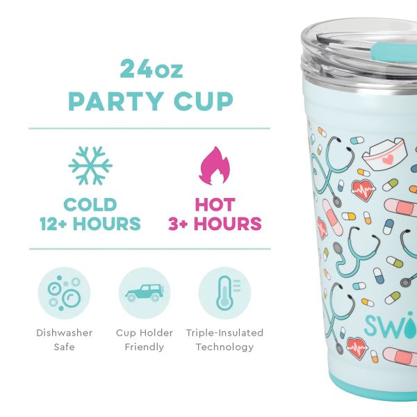 Nurse and healthcare themed insulated cup by Swig Life, 24oz