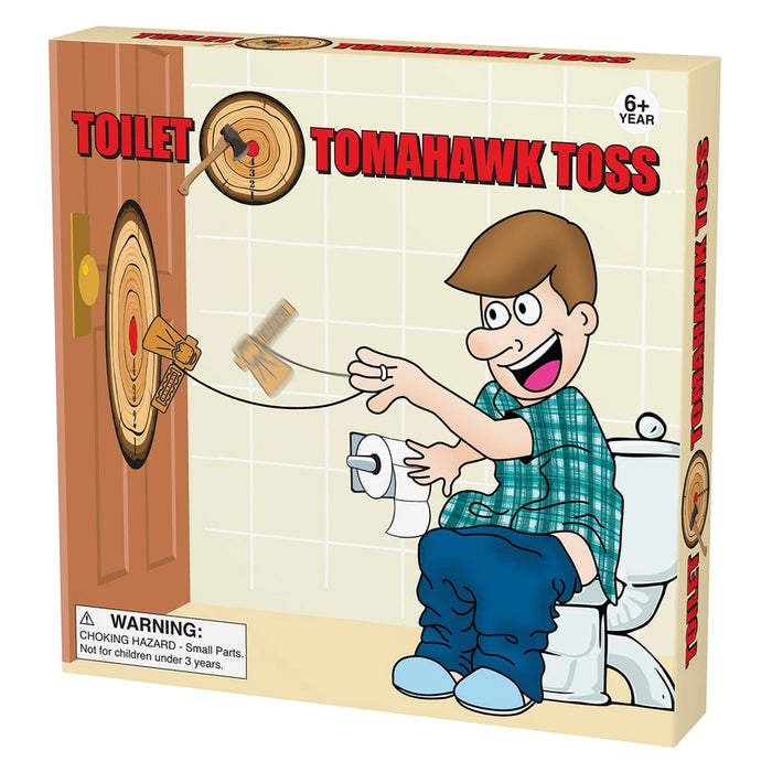 Toilet Tomahawk Toss funny bathroom axe throwing target game box