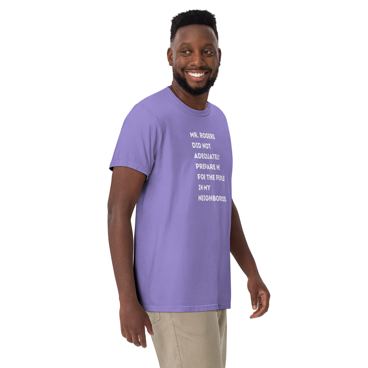 People in My Neighborhood Tee from The Salty Medic Clothing Co! Unisex garment-dyed heavyweight t-shirt Violet