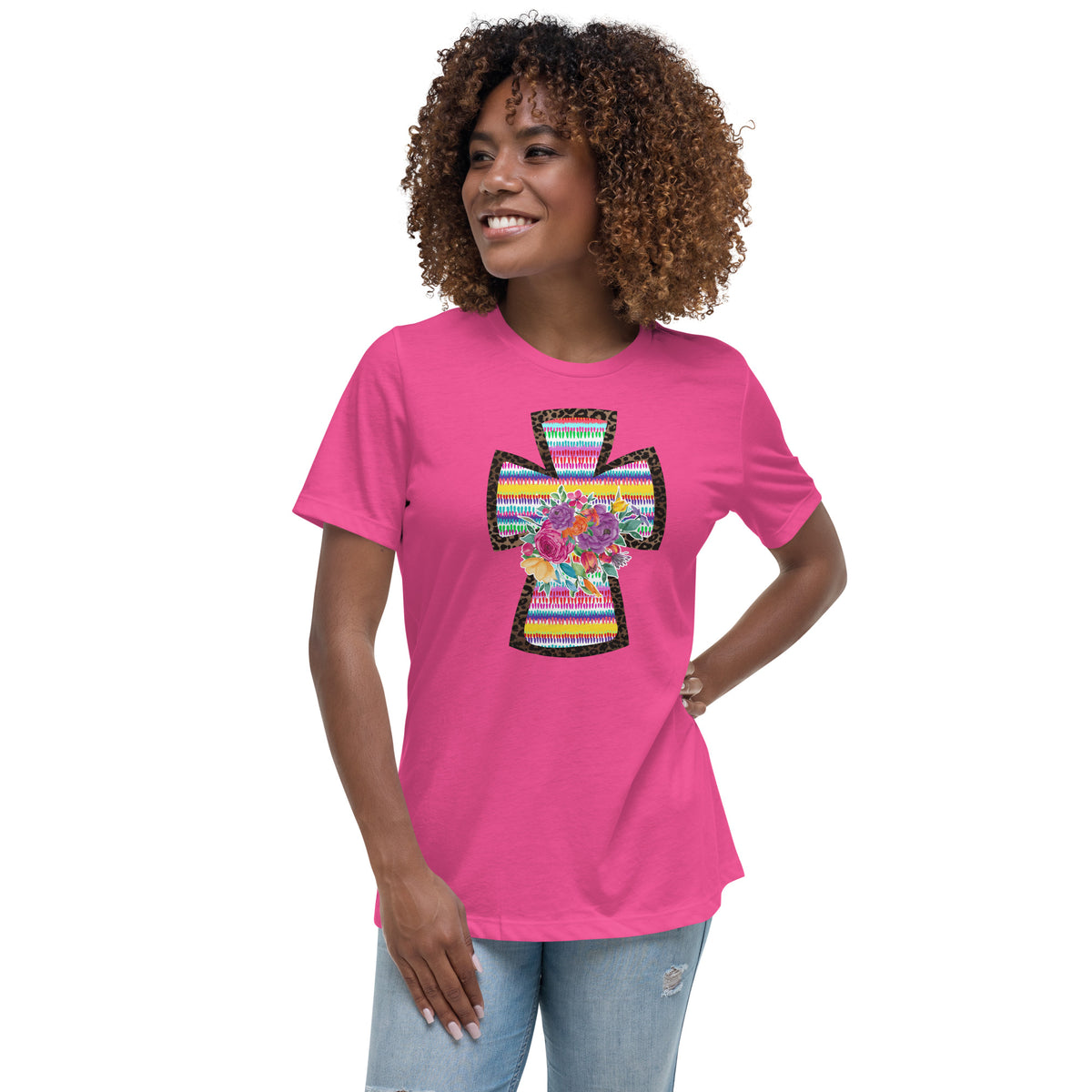 Funky Center Cross Women's Relaxed T-Shirt