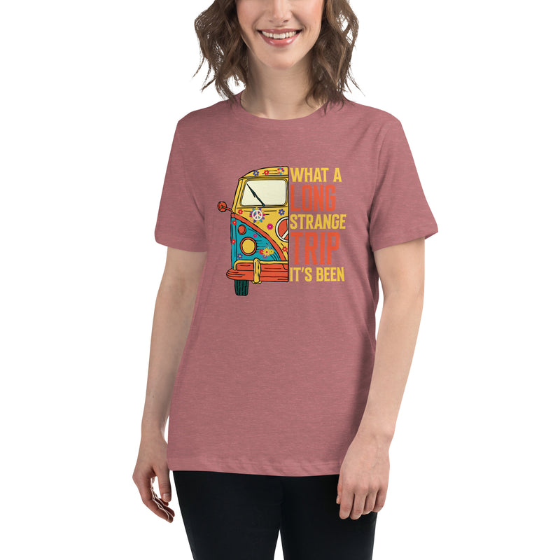 What A Long Strange Trip It's Been Women's Relaxed T-Shirt Heather Mauve