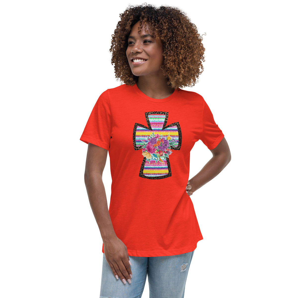 Funky Center Cross Women's Relaxed T-Shirt