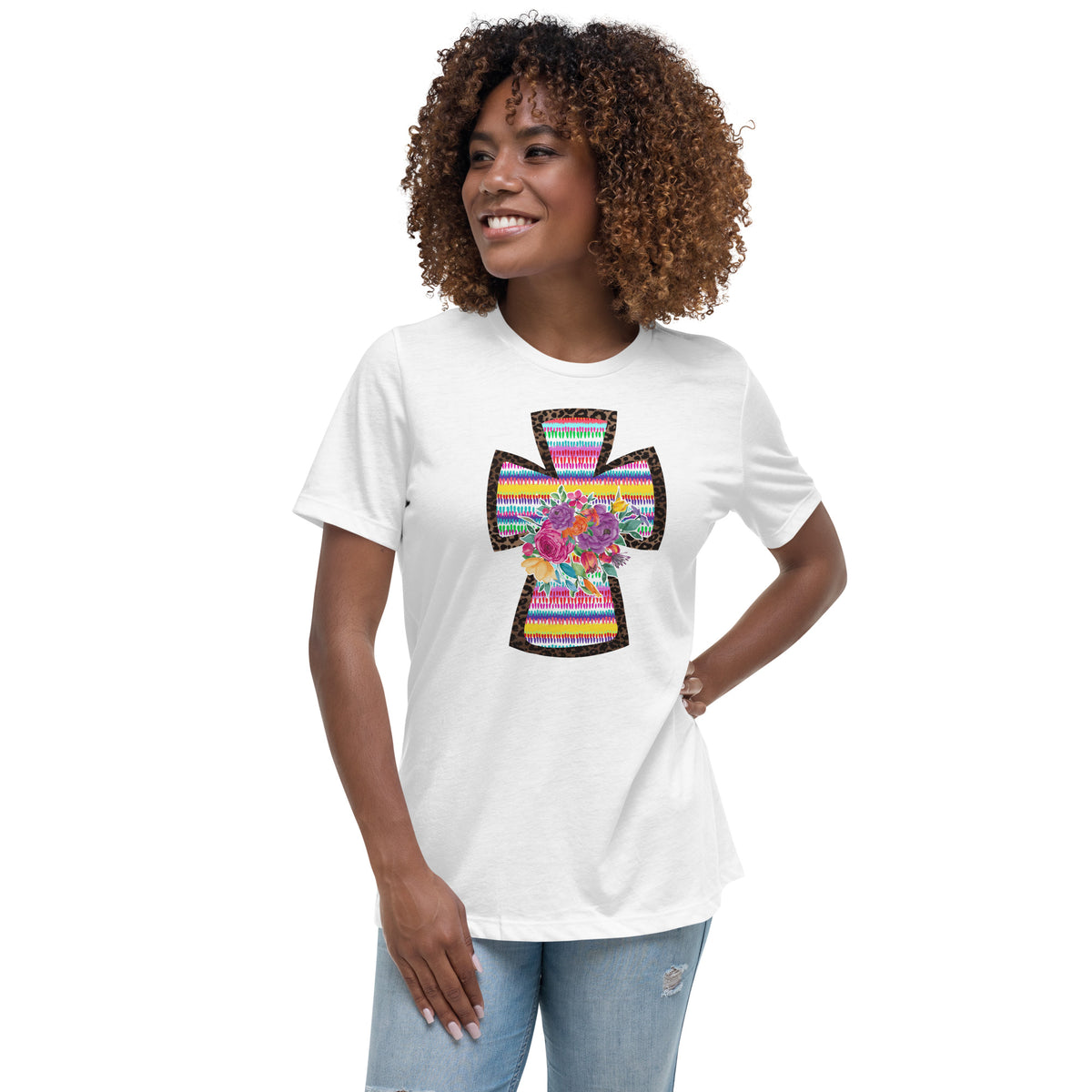 Funky Center Cross Women's Relaxed T-Shirt