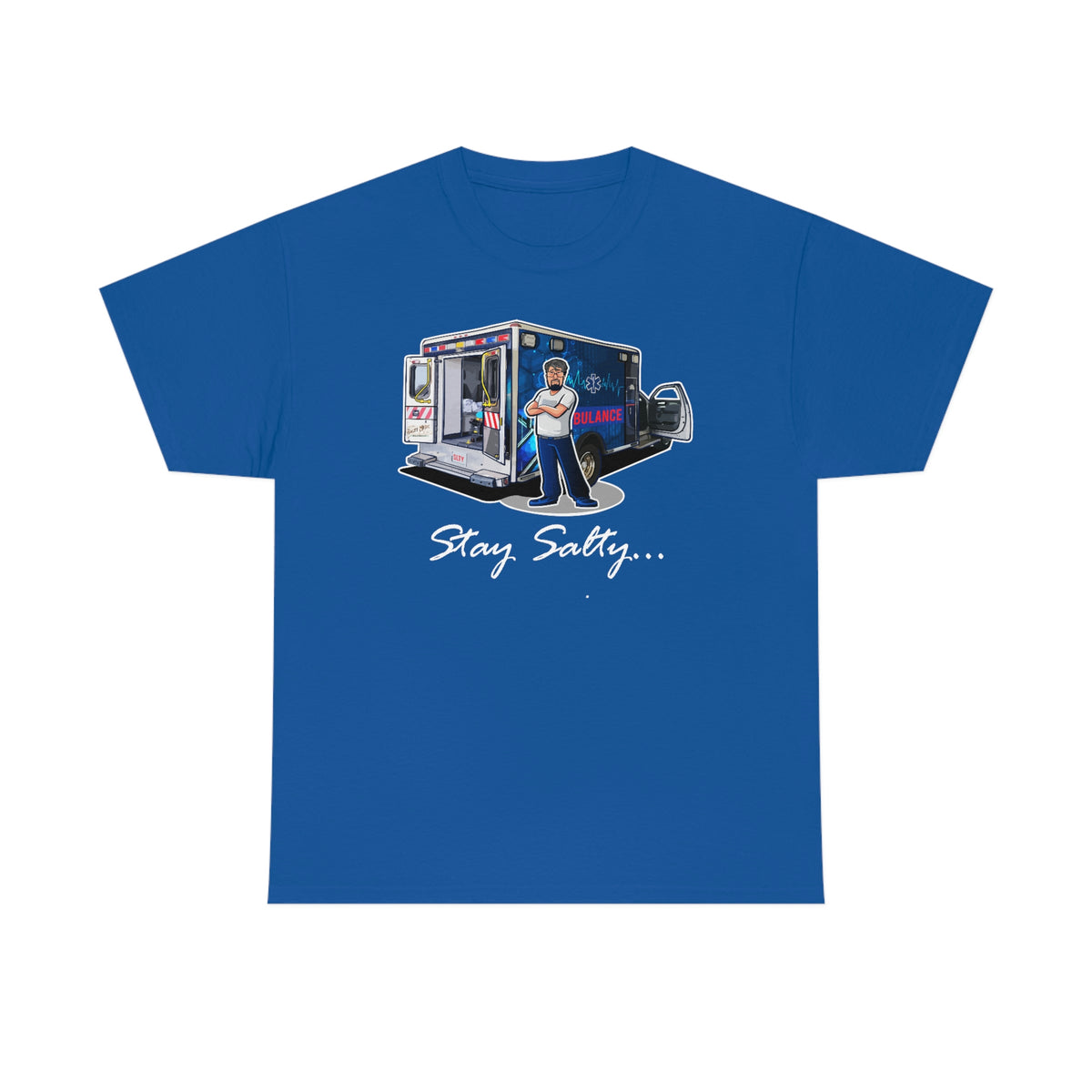 Limited Edition Stay Salty Men's Heavy Cotton Tee Royal