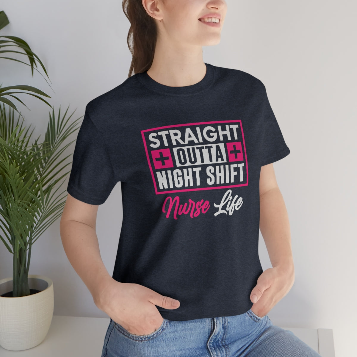 Straight outa night shift Nurse Life Women's Short Sleeve Tee