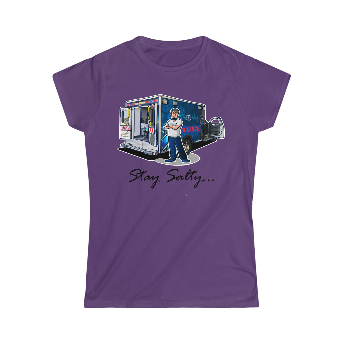 Limited Edition Stay Salty Women's Soft Style Tee Purple