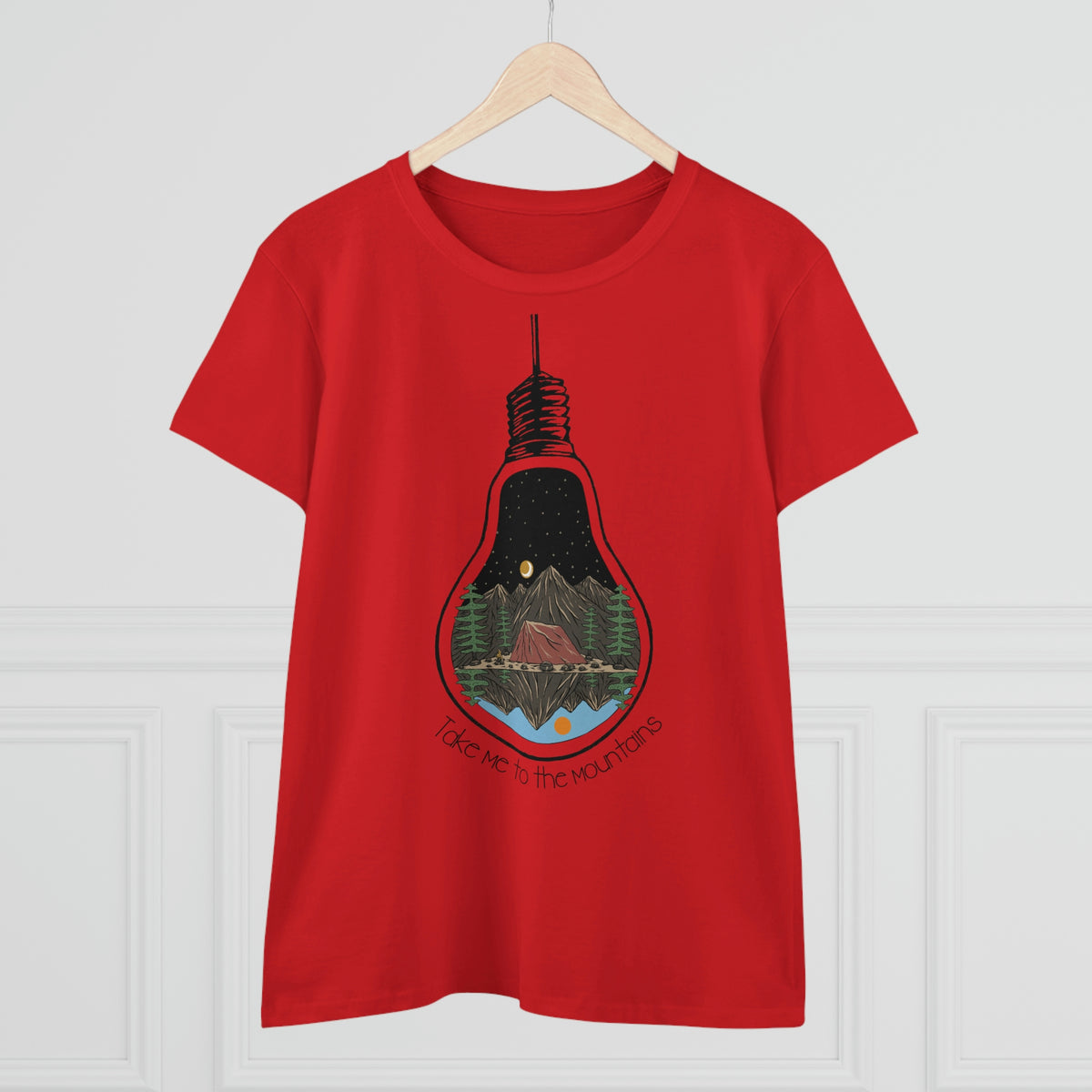 Take Me To The Mountains Women's Midweight Cotton Tee