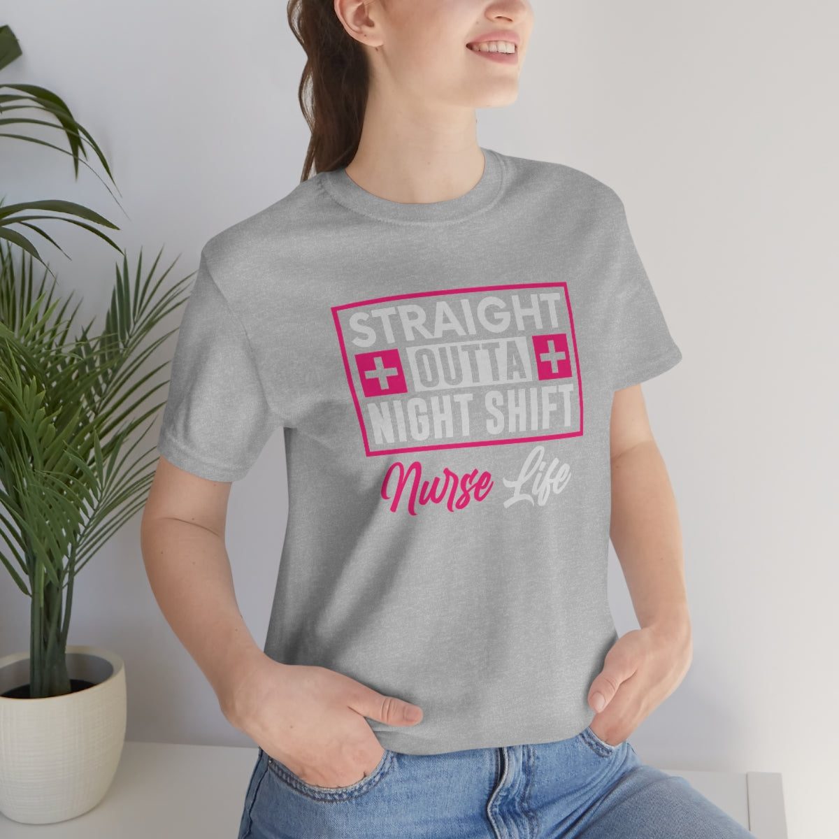 Straight outa night shift Nurse Life Women's Short Sleeve Tee