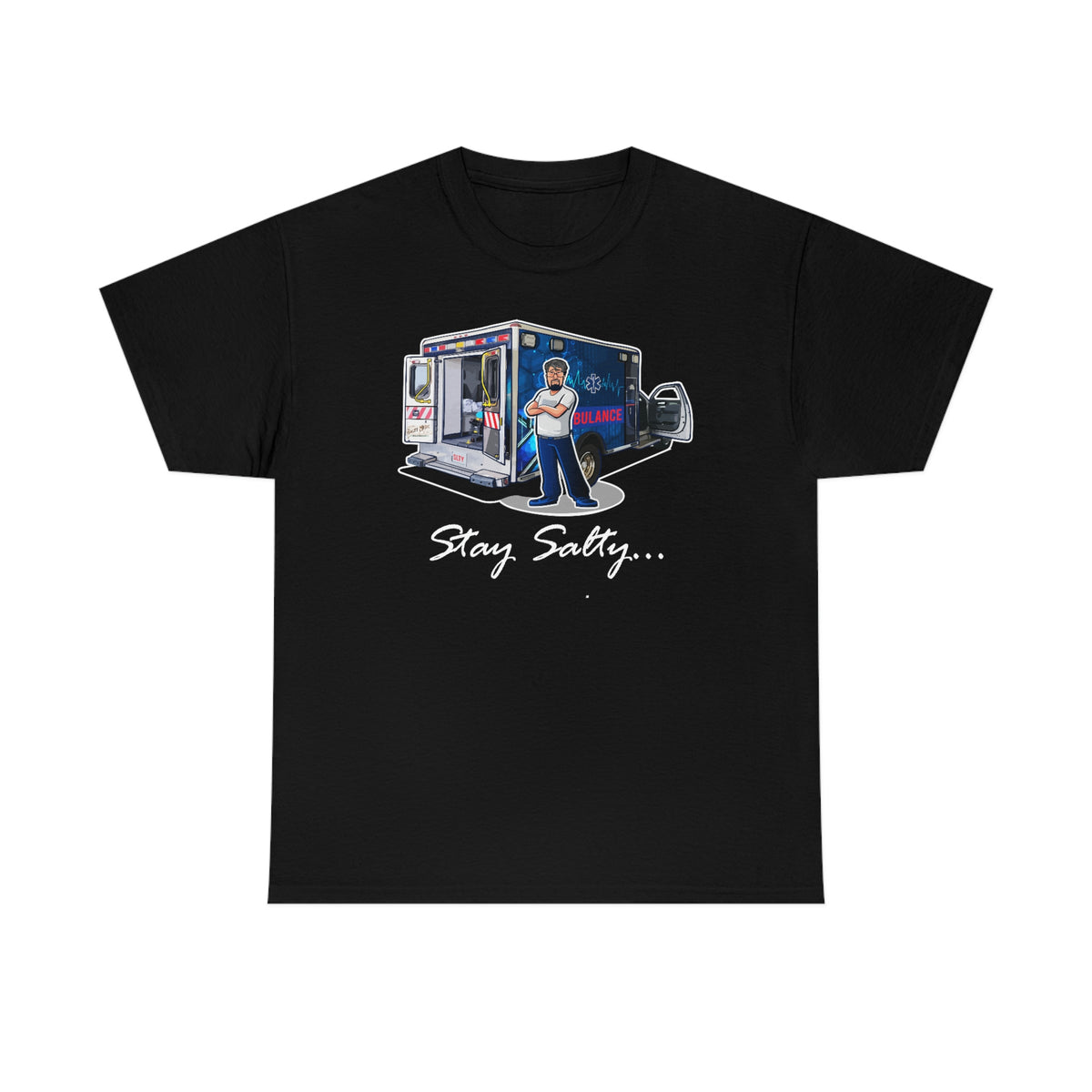 Limited Edition Stay Salty Men's Heavy Cotton Tee Black