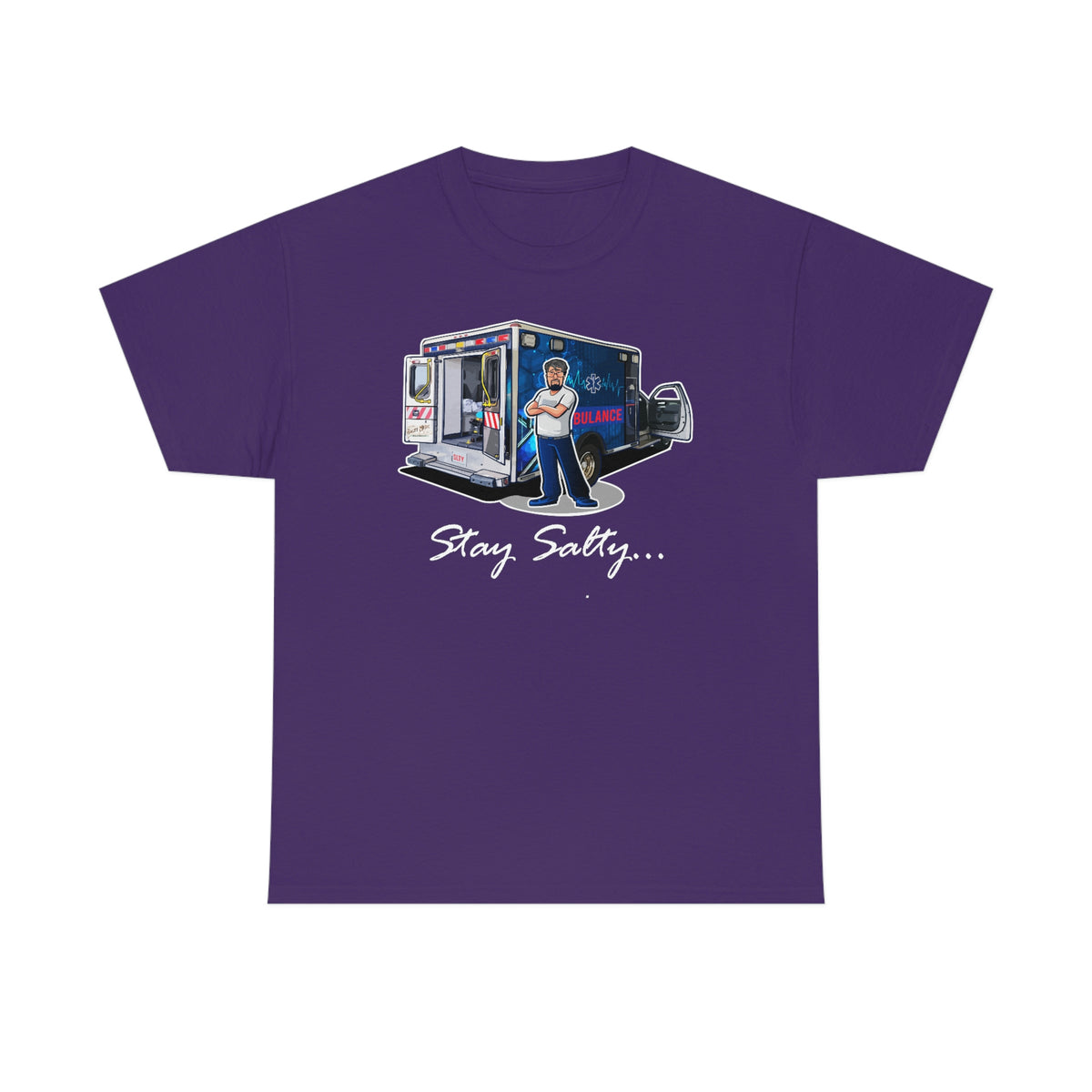 Limited Edition Stay Salty Men's Heavy Cotton Tee Purple