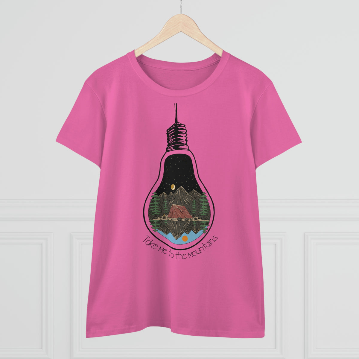 Take Me To The Mountains Women's Midweight Cotton Tee