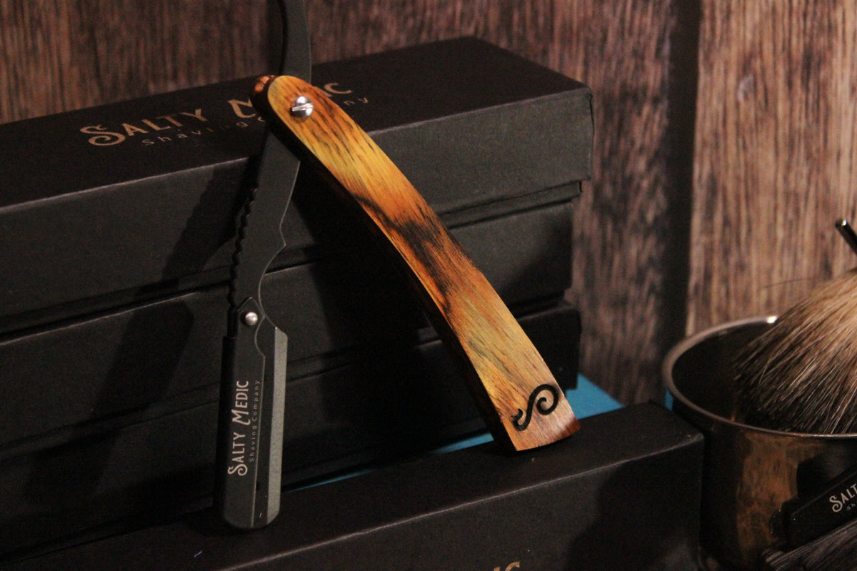 Premium Salty Medic Shaving Co Straight Razor - The Ultimate Shave for a Clean, Smooth Look!