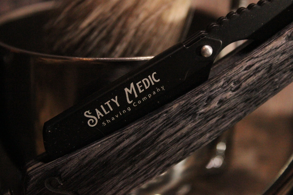 Premium Salty Medic Shaving Co Straight Razor - The Ultimate Shave for a Clean, Smooth Look!