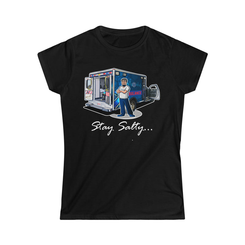 Limited Edition Stay Salty Women's Soft Style Tee Black