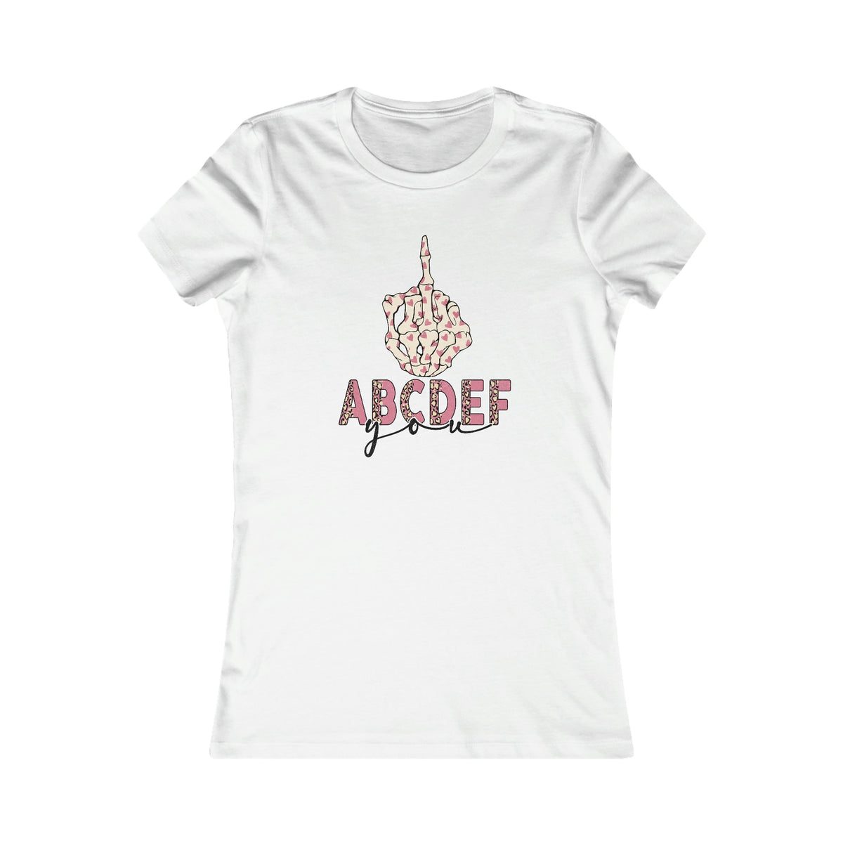 ABCDE F/U Women's Tee White