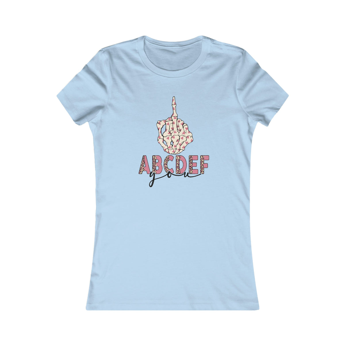 ABCDE F/U Women's Tee Baby Blue